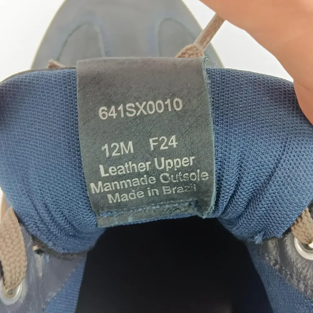 Section X Shoes Mens Size 12 Blue Leather Casual Lace Up Sneakers 641SX0010
